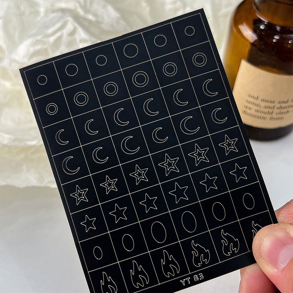 Wholesale flower love butterfly spray gun spray template nail nail stickers